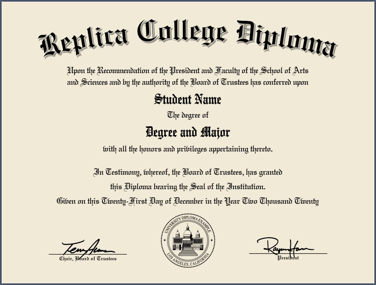 Authentic Fake Diplomas and Fake Transcripts for College